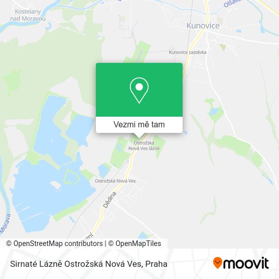 Sirnaté Lázně Ostrožská Nová Ves mapa