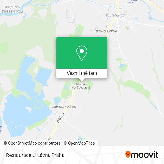 Restaurace U Lázní mapa