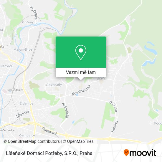 Líšeňské Domácí Potřeby, S.R.O. mapa