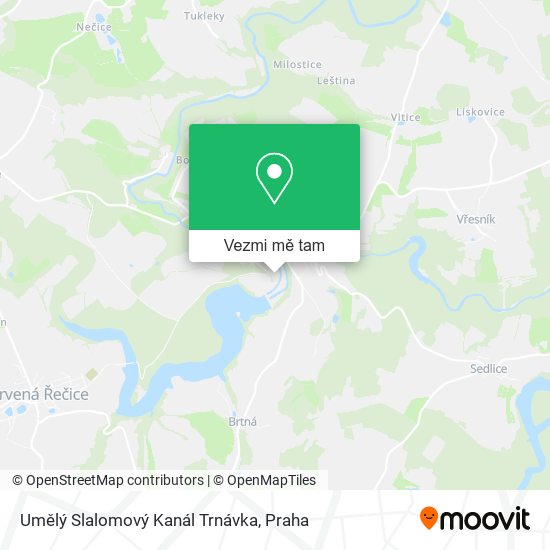 Umělý Slalomový Kanál Trnávka mapa