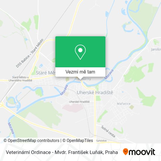 Veterinární Ordinace - Mvdr. František Luňák mapa