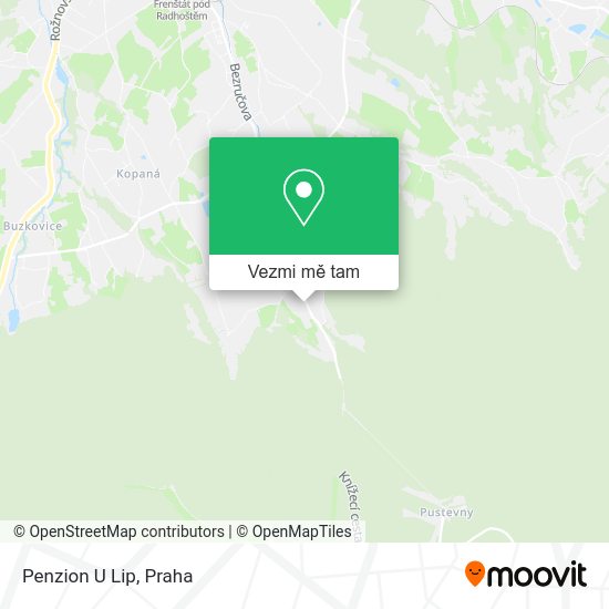Penzion U Lip mapa