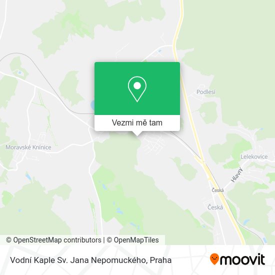Vodní Kaple Sv. Jana Nepomuckého mapa