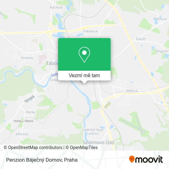Penzion Báječný Domov mapa