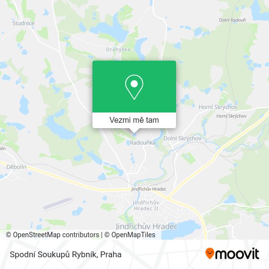 Spodní Soukupů Rybník mapa