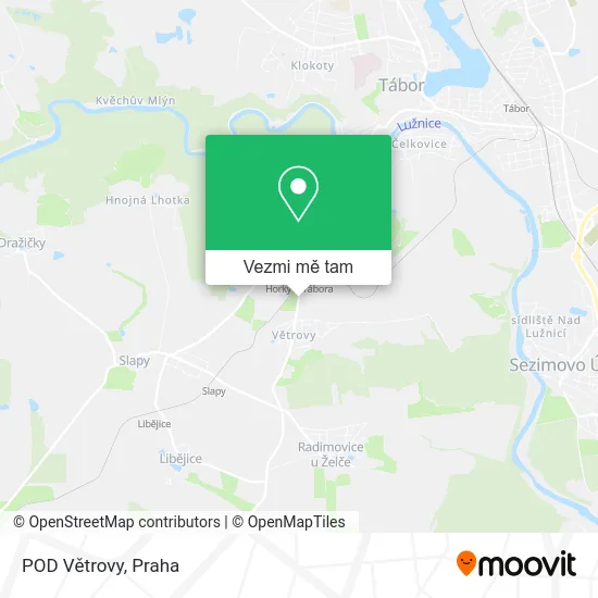 POD Větrovy mapa