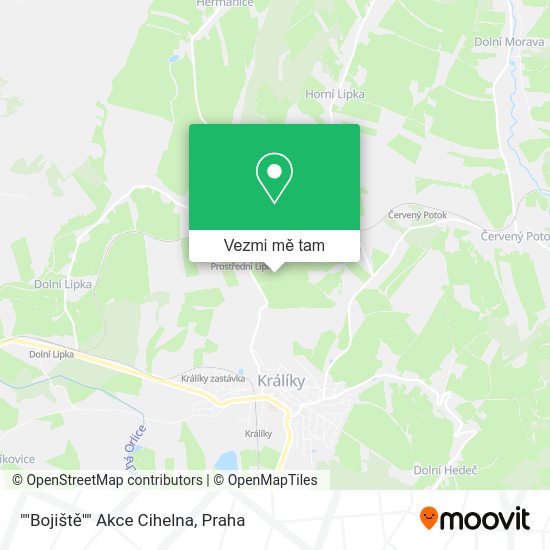 ""Bojiště"" Akce Cihelna mapa