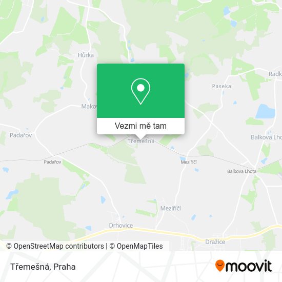 Třemešná mapa