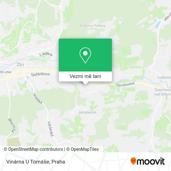 Vinárna U Tomáše mapa