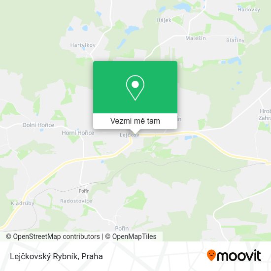 Lejčkovský Rybník mapa