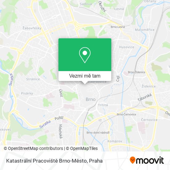 Katastrální Pracoviště Brno-Město mapa