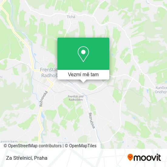 Za Střelnicí mapa