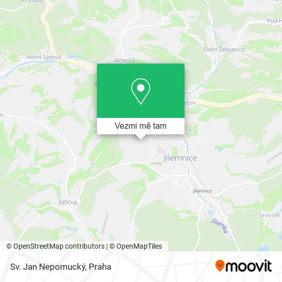 Sv. Jan Nepomucký mapa