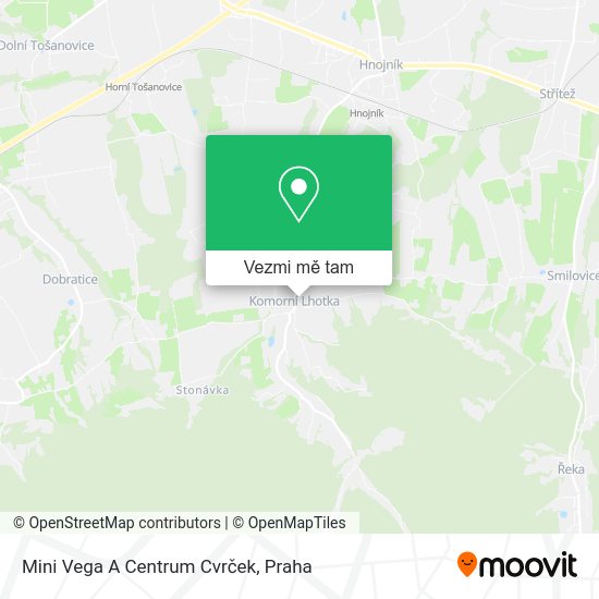 Mini Vega A Centrum Cvrček mapa