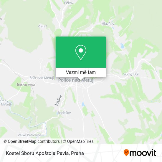 Kostel Sboru Apoštola Pavla mapa