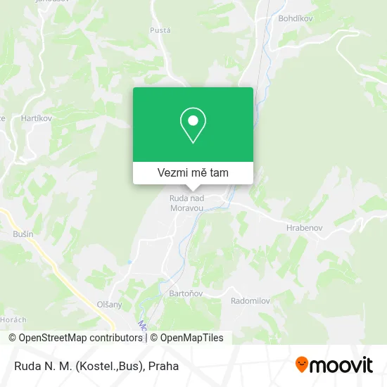 Ruda N. M. (Kostel.,Bus) mapa