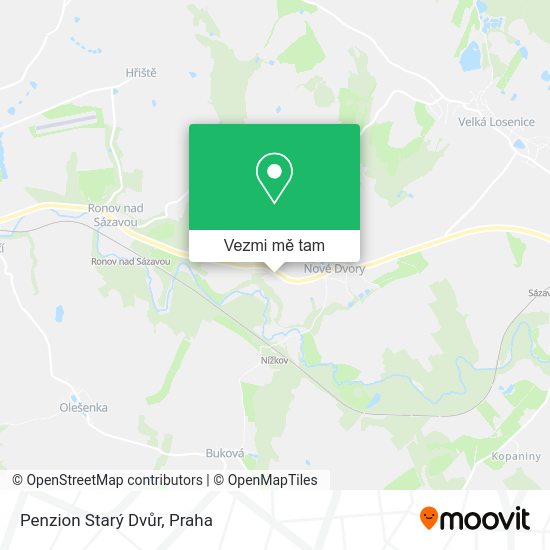 Penzion Starý Dvůr mapa
