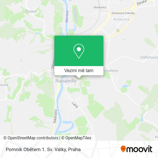 Pomník Obětem 1. Sv. Války mapa