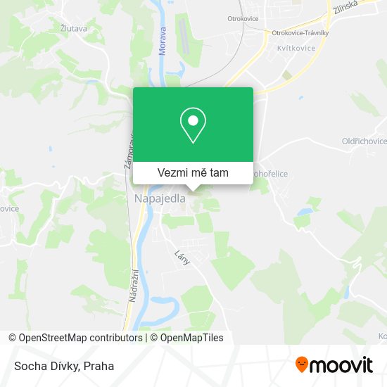 Socha Dívky mapa