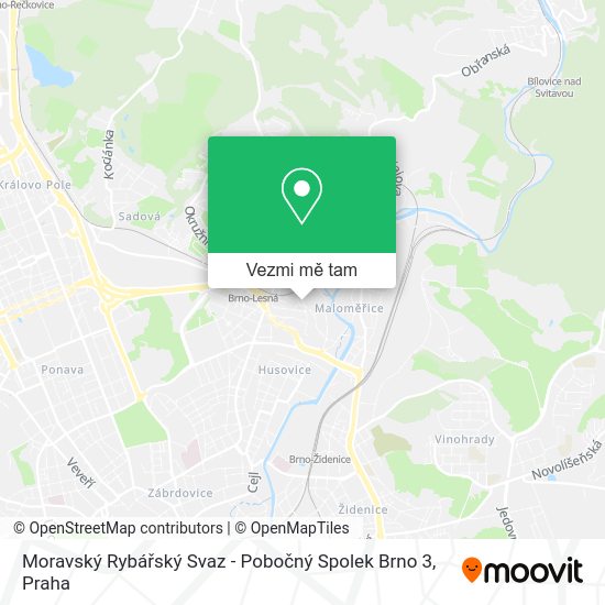Moravský Rybářský Svaz - Pobočný Spolek Brno 3 mapa