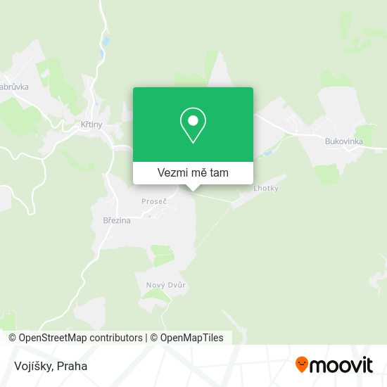 Vojíšky mapa