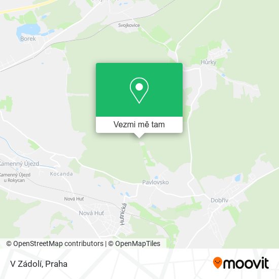 V Zádolí mapa