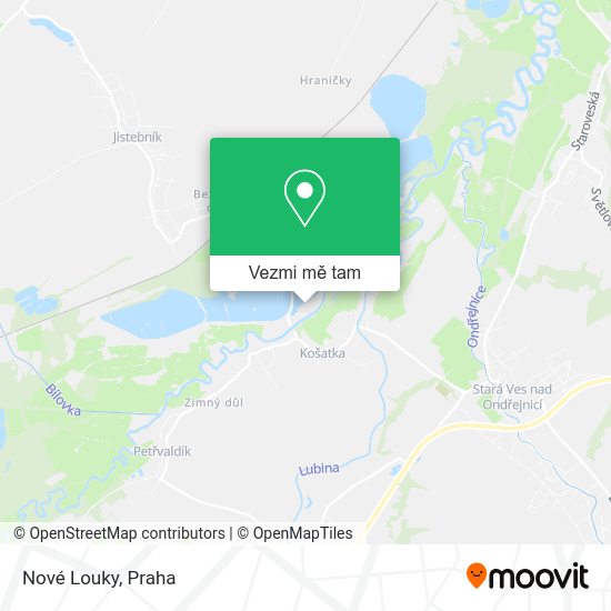 Nové Louky mapa