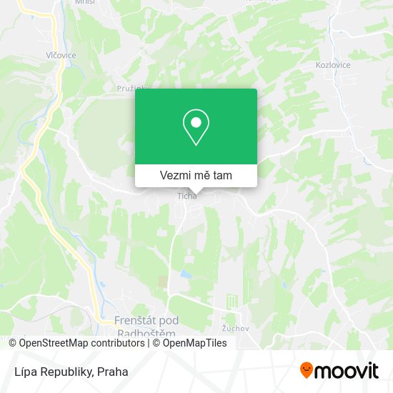 Lípa Republiky mapa