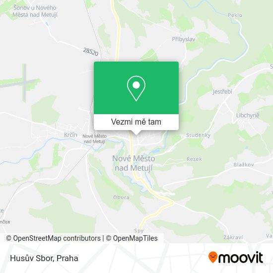 Husův Sbor mapa