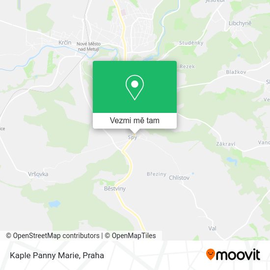 Kaple Panny Marie mapa