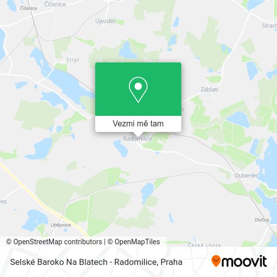 Selské Baroko Na Blatech - Radomilice mapa