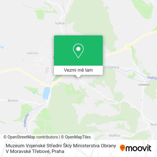 Muzeum Vojenské Střední Škly Ministerstva Obrany V Moravské Třebové mapa
