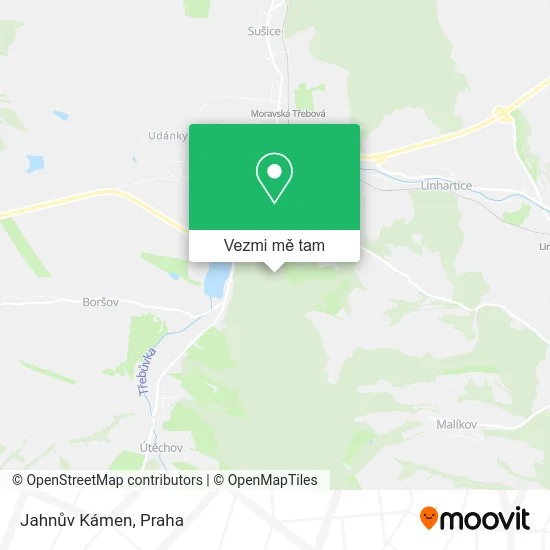 Jahnův Kámen mapa