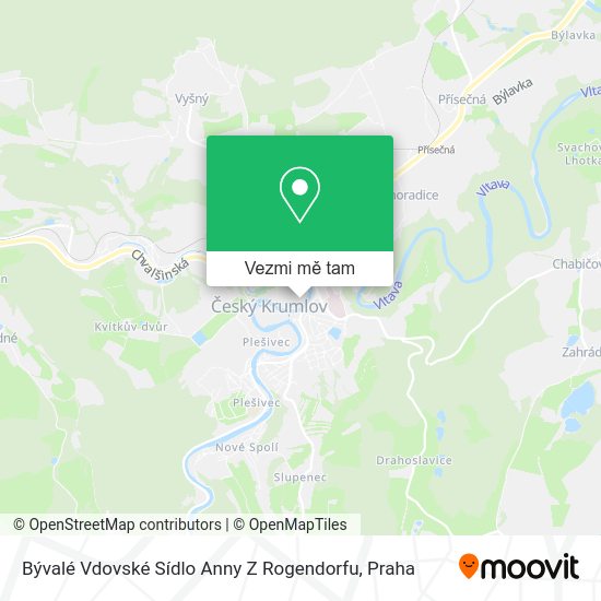 Bývalé Vdovské Sídlo Anny Z Rogendorfu mapa