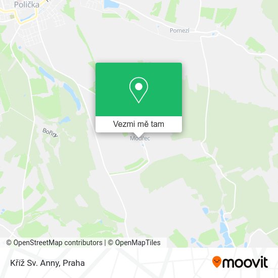 Kříž Sv. Anny mapa