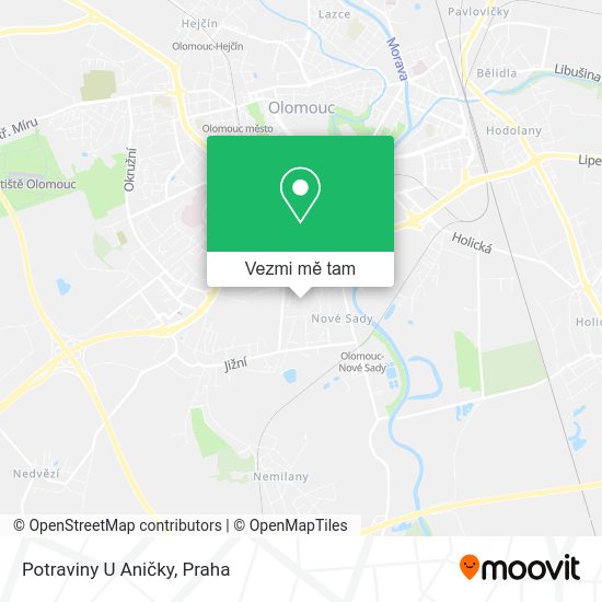 Potraviny U Aničky mapa