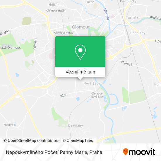 Neposkvrněného Početí Panny Marie mapa