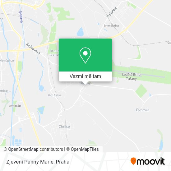 Zjevení Panny Marie mapa