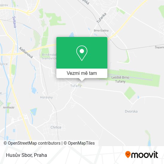 Husův Sbor mapa
