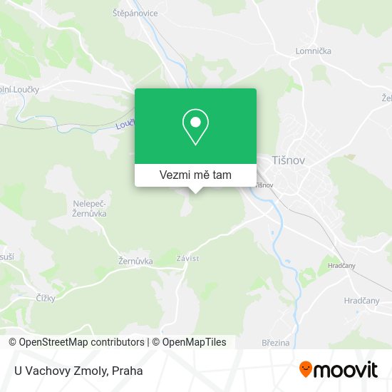 U Vachovy Zmoly mapa