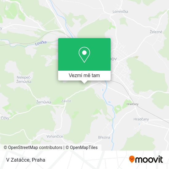 V Zatáčce mapa