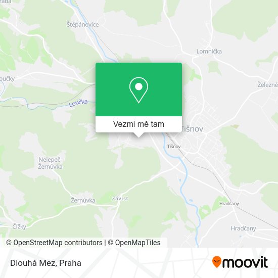 Dlouhá Mez mapa