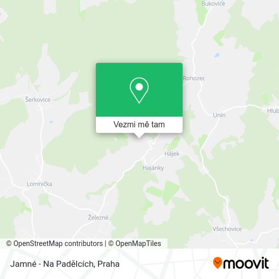 Jamné - Na Padělcích mapa