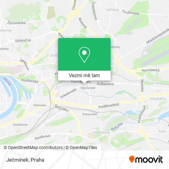 Ječmínek mapa