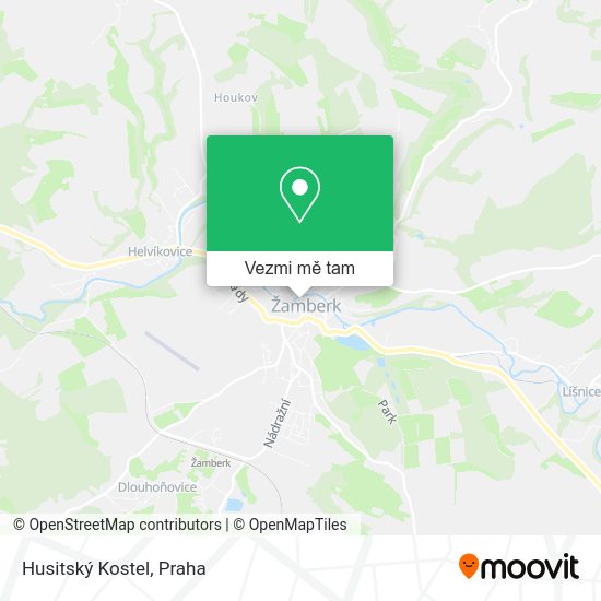 Husitský Kostel mapa