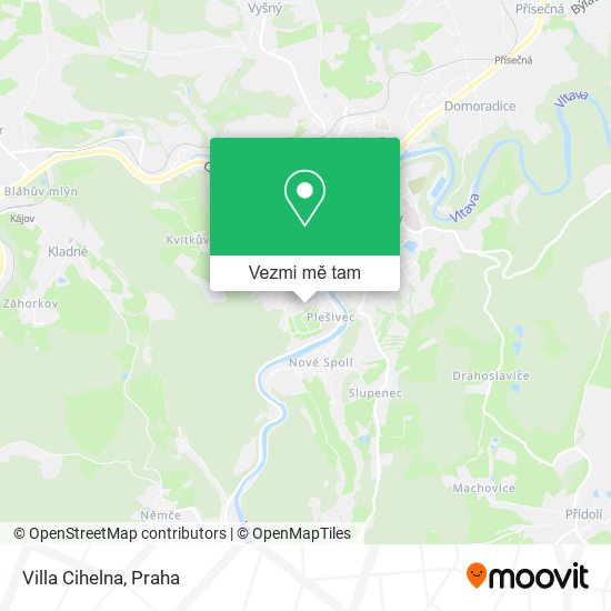 Villa Cihelna mapa