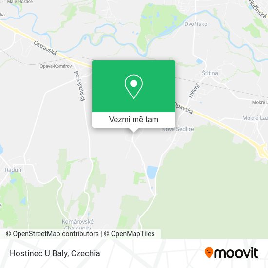 Hostinec U Baly mapa