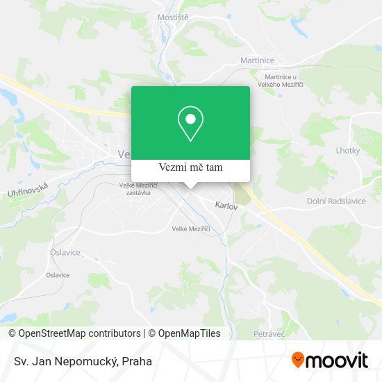 Sv. Jan Nepomucký mapa