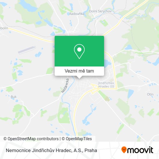 Nemocnice Jindřichův Hradec, A.S. mapa