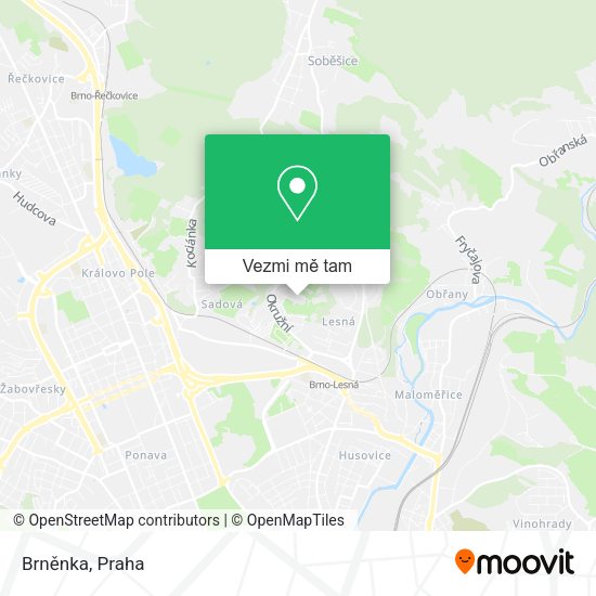 Brněnka mapa